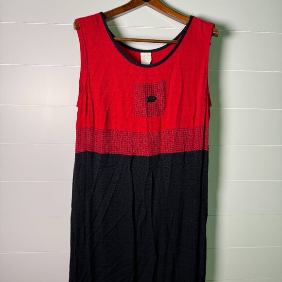 Jessica Howard Woman Sz 18, Red & Black Dress and Short Sleeve Jacket, Fish - Picture 14 of 14